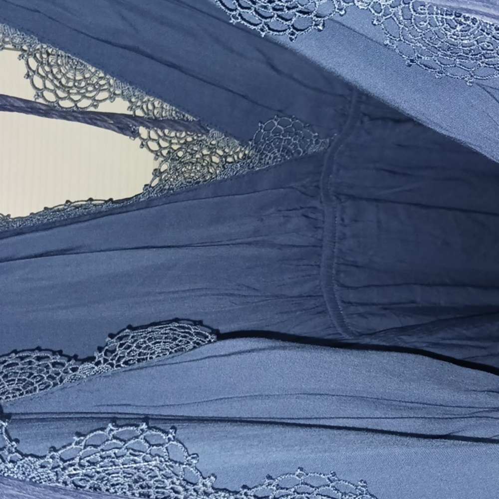 Chelsea & Violet lace tiered chiffon summer maxi tank dress with lining  - M - Picture 7 of 10